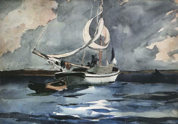 Winslow Homer Sloop Nassau (mk44) oil painting picture